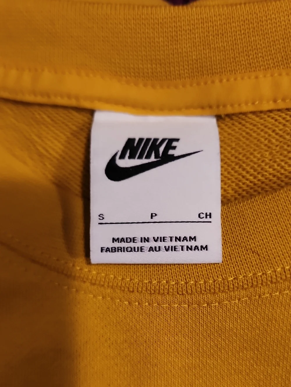 Nike Retro Yellow Pink & Sangria Colorblock Cropped Pullover Size S